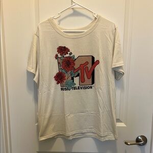 MTV Cream Logo Tee